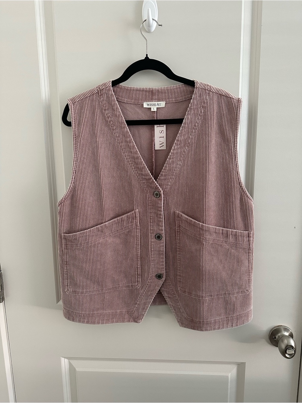 Mauve Corduroy Vest